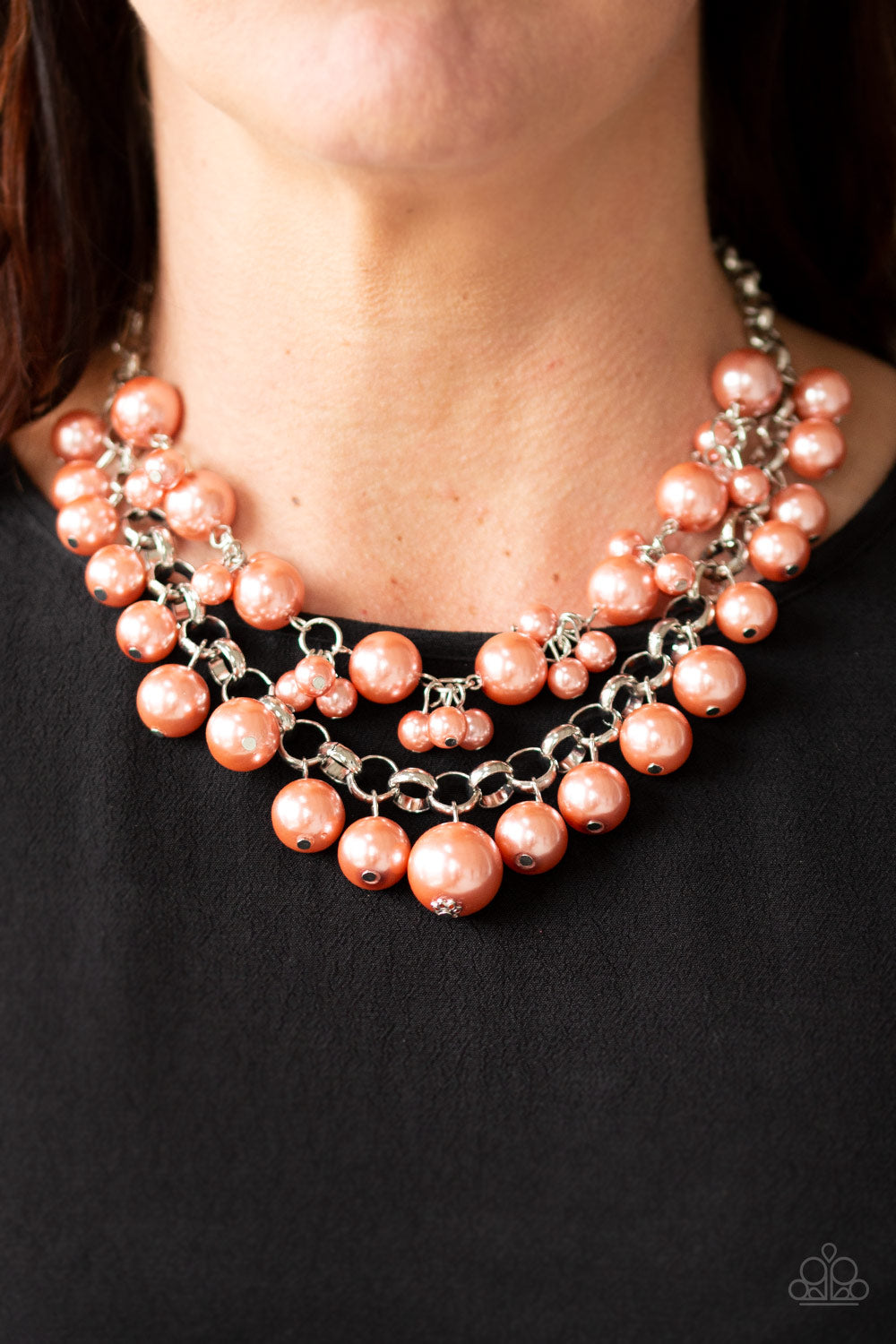 Paparazzi - BALLROOM Service - Orange Necklace