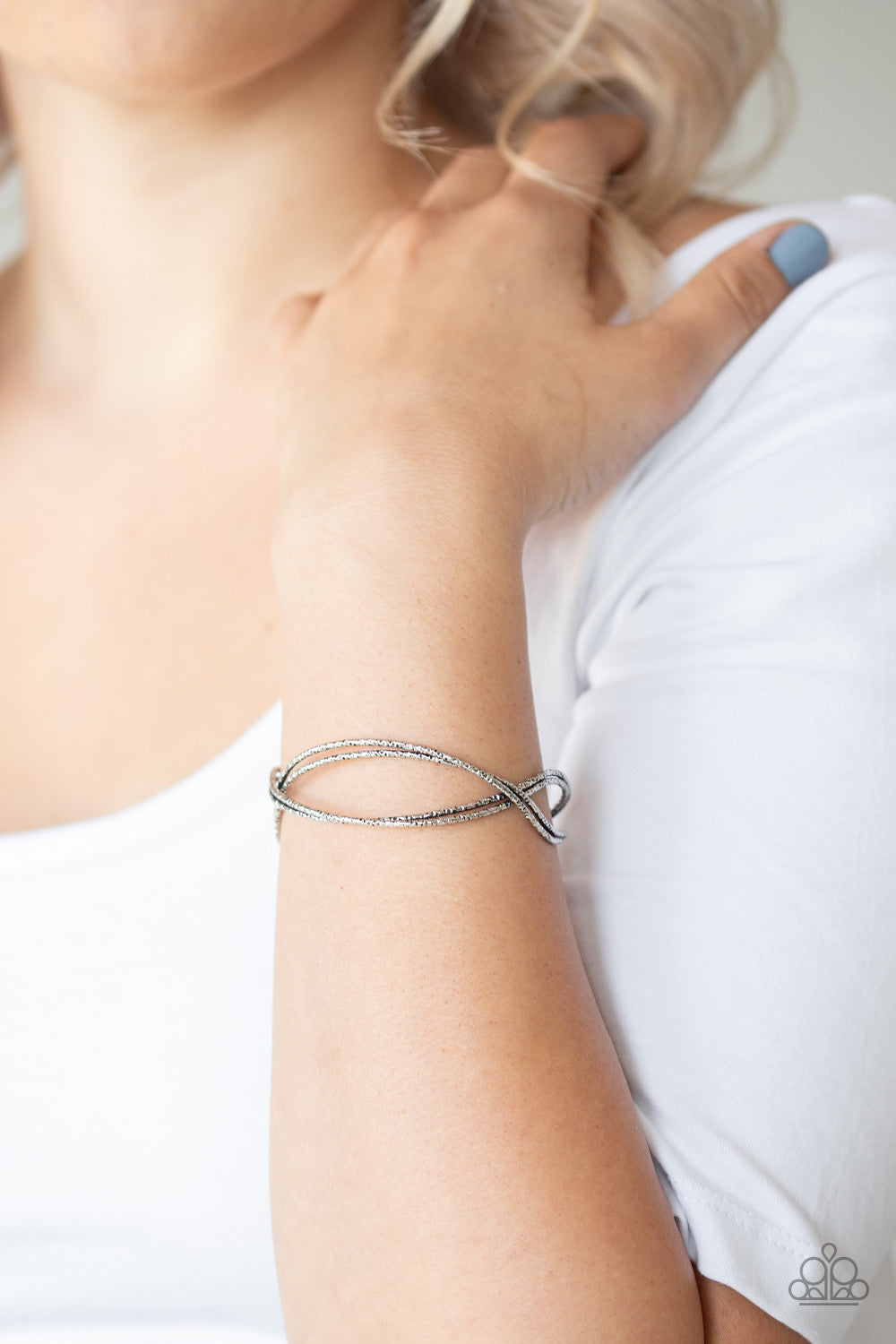 Paparazzi - Bending Over Backwards Silver Bracelet