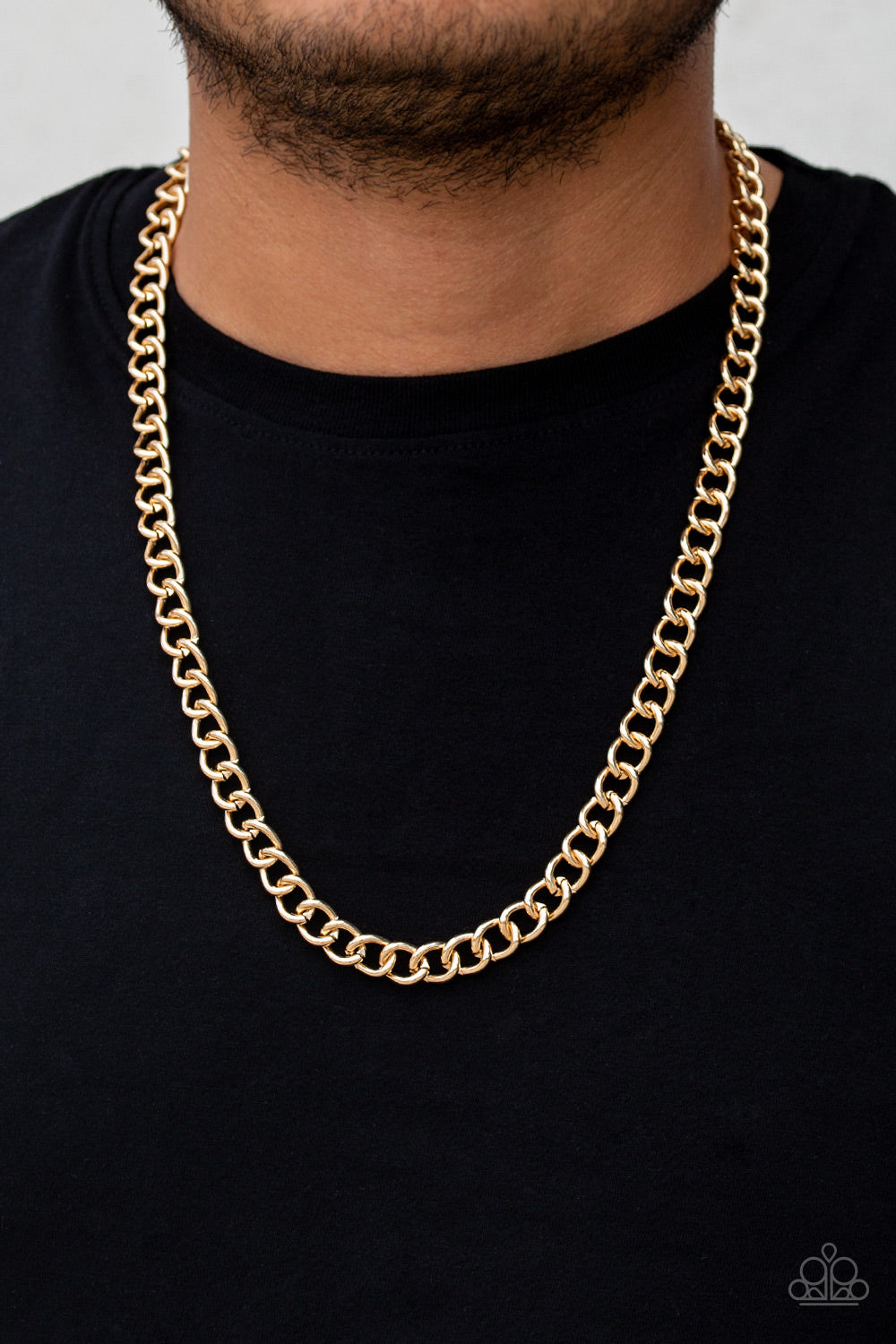 Paparazzzi - Full Court - Gold Urban Necklace and Sideline Gold Urban Bracelet Set