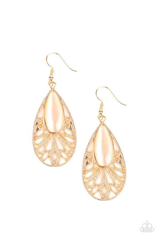 Paparazzi - Glowing Tranquility - Gold Earrings