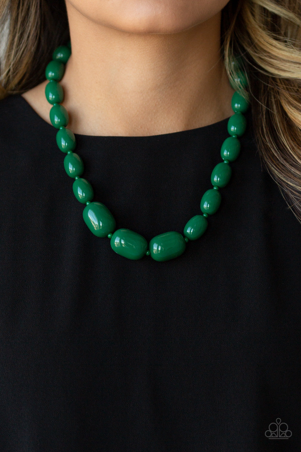 Paparazzi - Poppin Popularity - Green Necklace