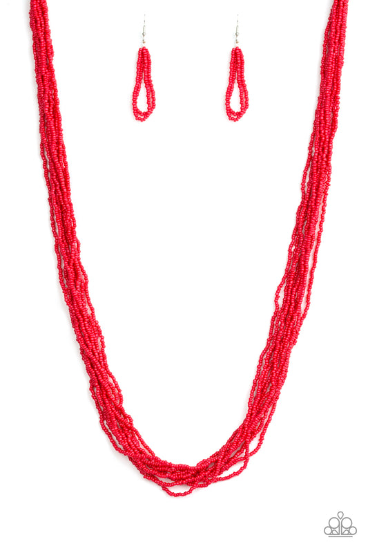 Paparazzi- Congo Colada - Red Necklace