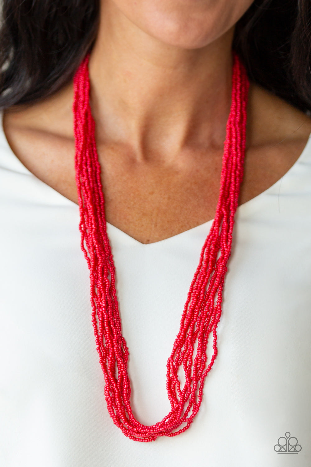 Paparazzi- Congo Colada - Red Necklace