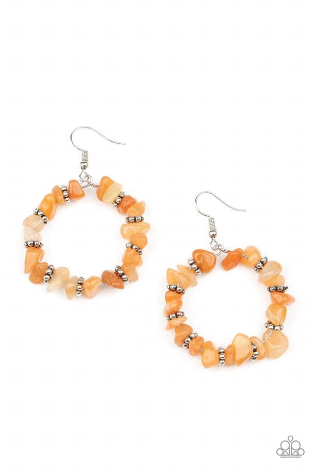 Paparazzi - Going for Grounded Orange Earrings