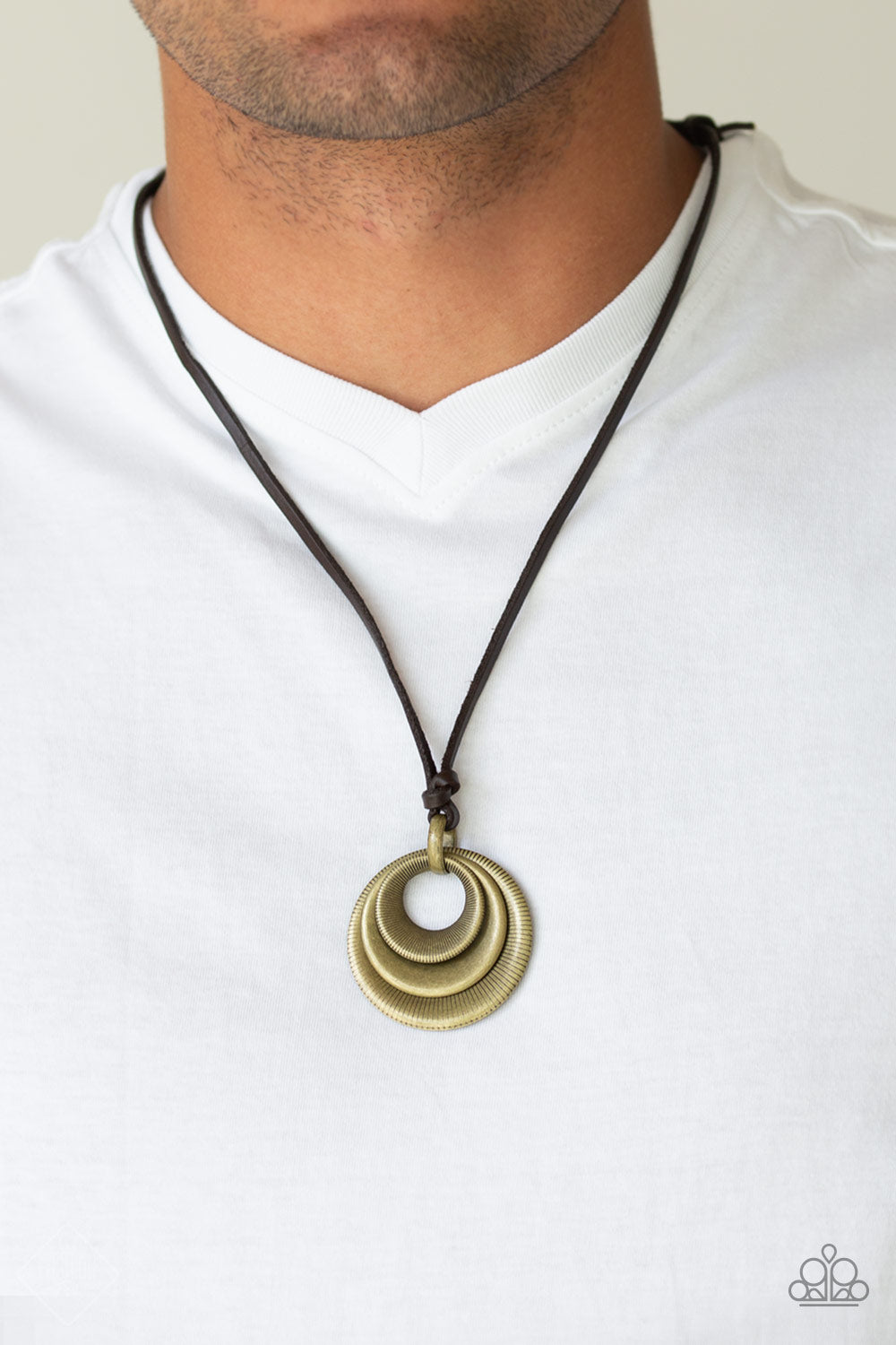 Paparazzi - Desert Spiral - Brass Urban Necklace