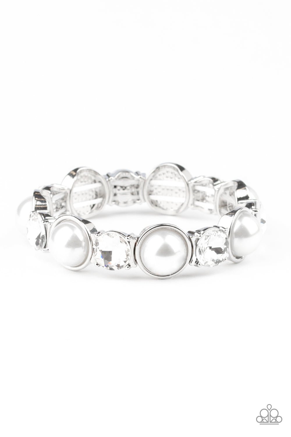Paparazzi - Elegant Entertainment - White Bracelet