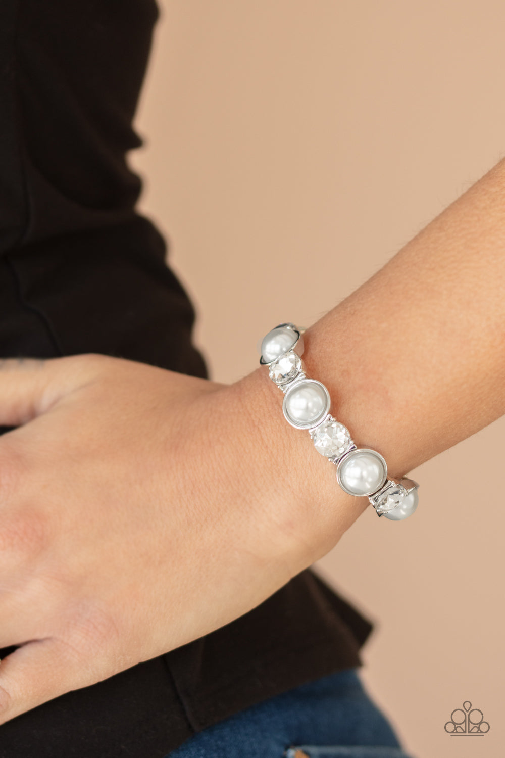 Paparazzi - Elegant Entertainment - White Bracelet