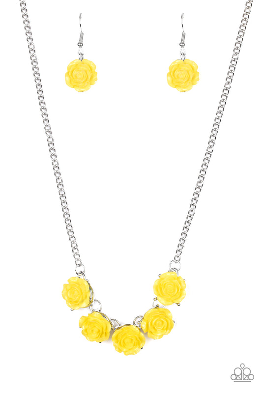 Paparazzi- Garden Party Posh - Yellow Necklace