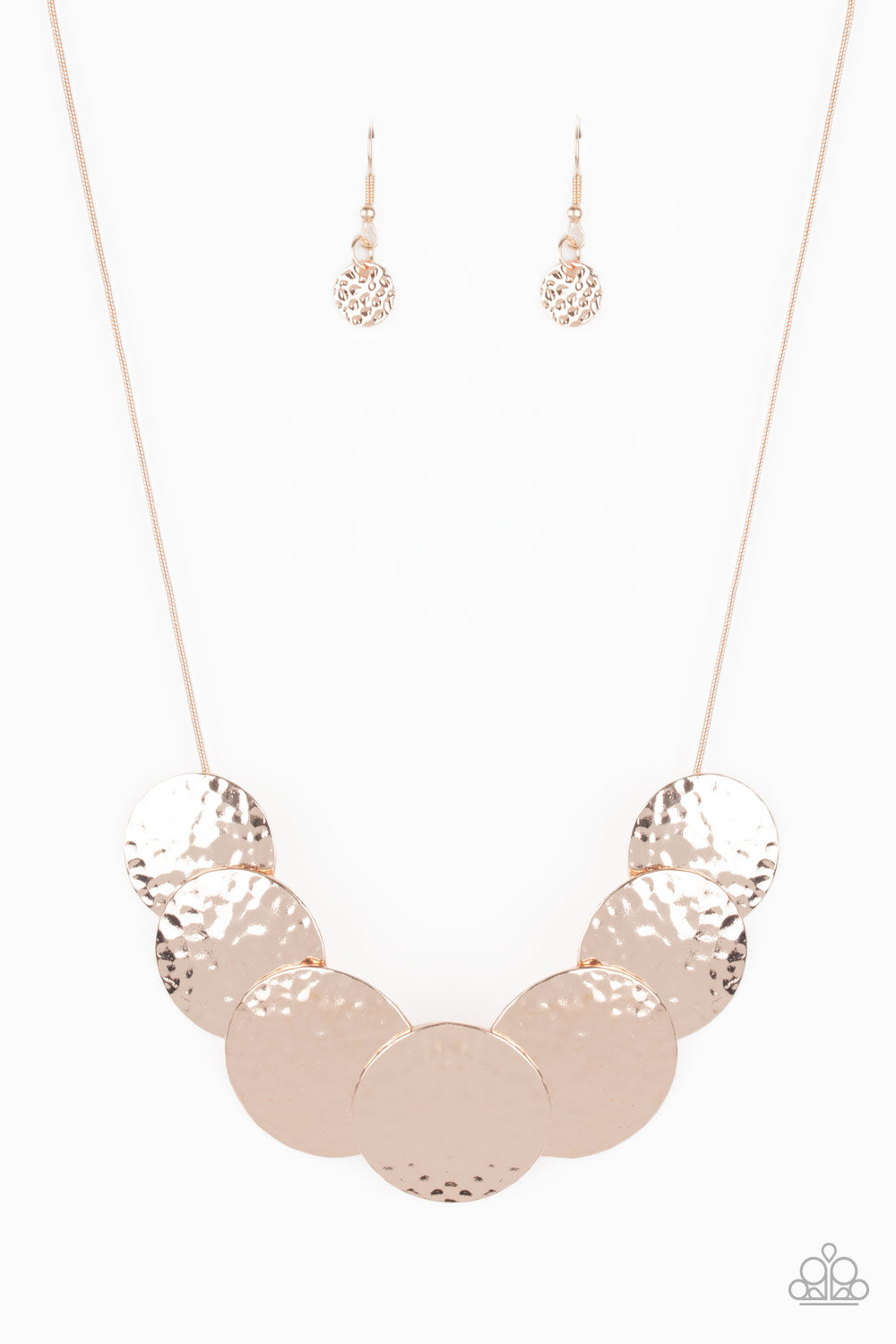 Paparazzi- RADIAL Waves - Rose Gold Necklace