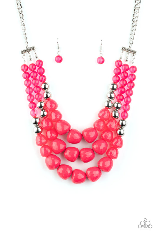 Paparazzi- Forbidden Fruit - Pink Necklace