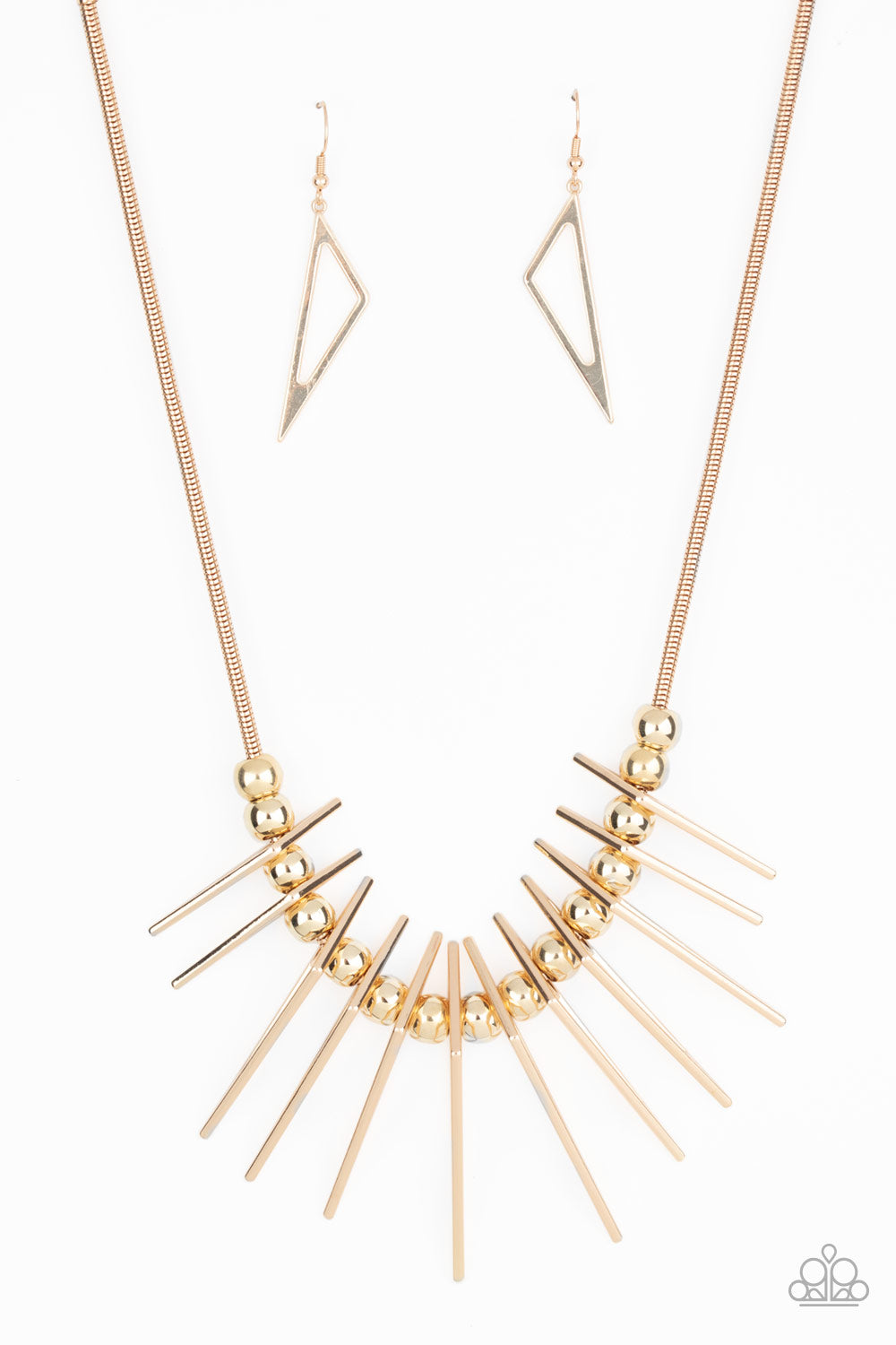 Paparazzi- Fully Charged - Gold Necklace