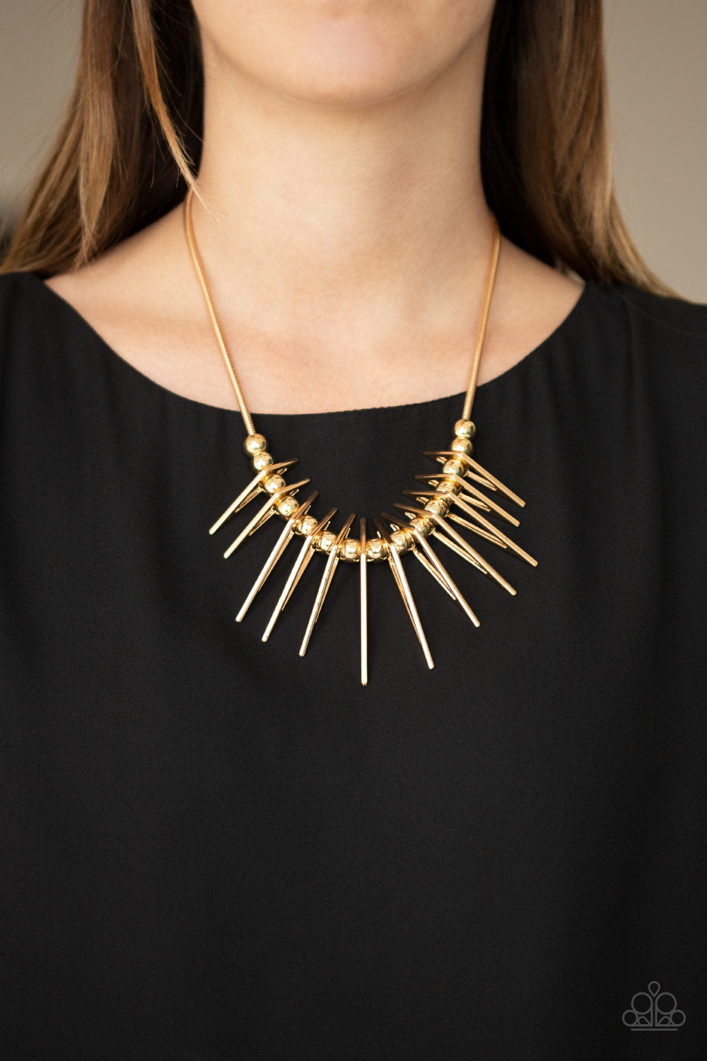 Paparazzi- Fully Charged - Gold Necklace