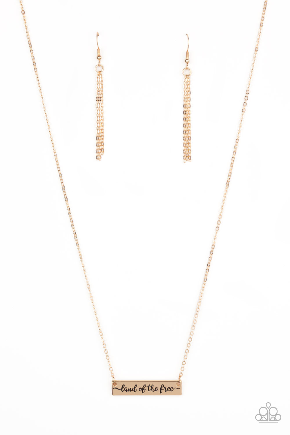 Paparazzi - Land Of The Free - Gold Necklace