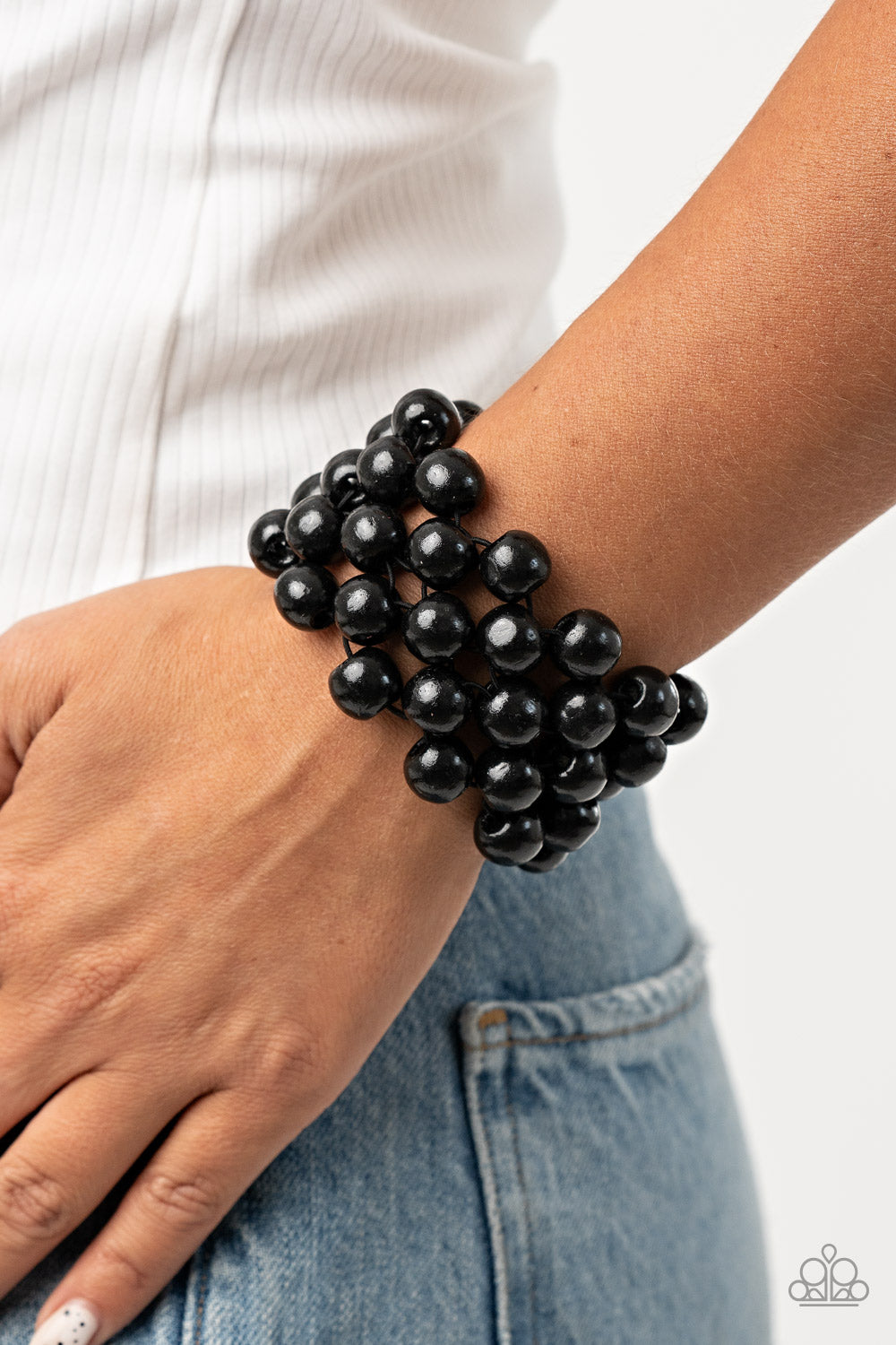Paparazzi - Tiki Tropicana - Black Bracelet