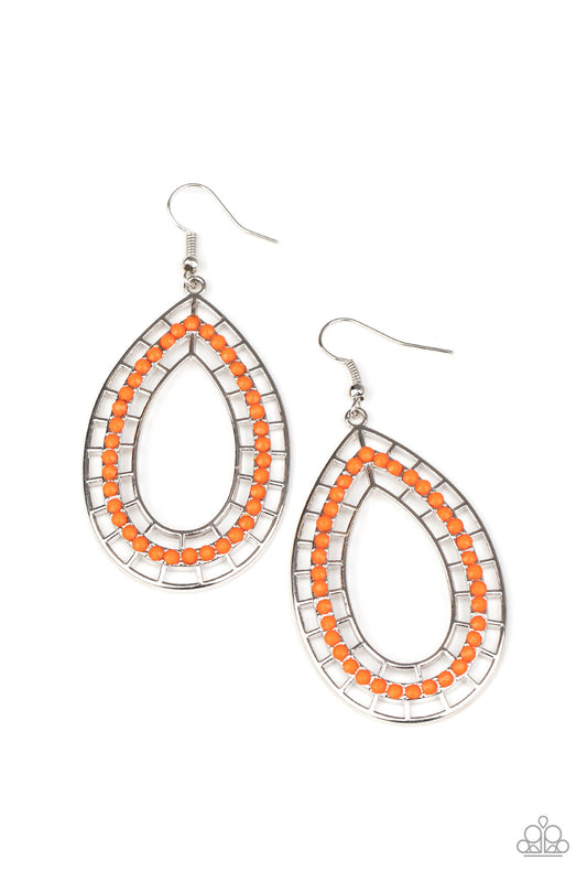 Paparazzi - Fruity Fiesta - Orange Earrings
