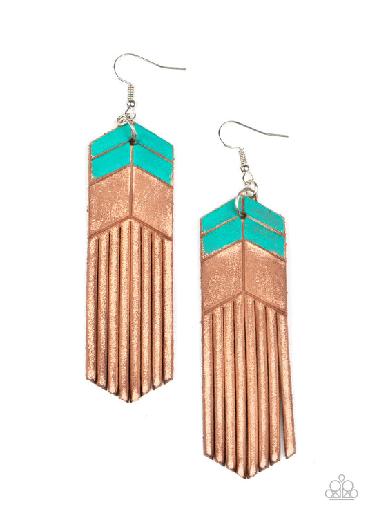 Paparazzi - Desert Trails - Blue Earrings