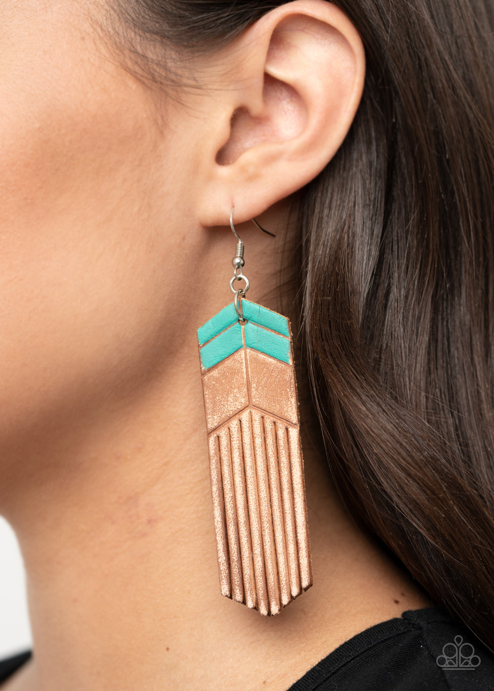 Paparazzi - Desert Trails - Blue Earrings