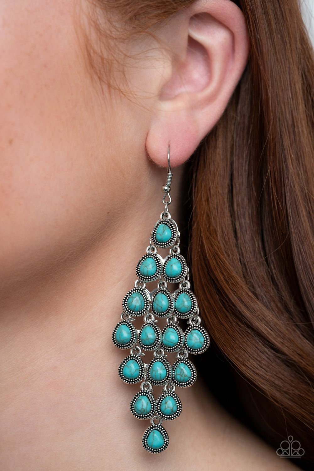 Paparazzi - Rural Rainstorms - Blue Earrings