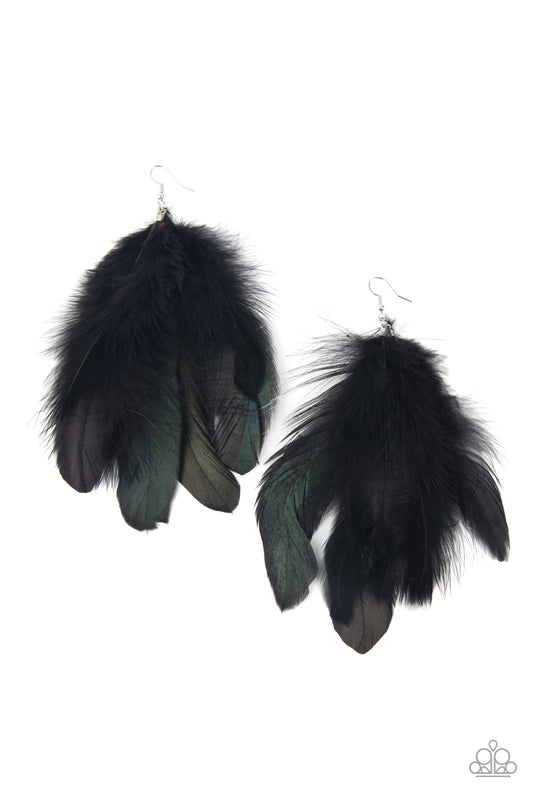 Paparazzi- I BOA to No One - Black Earrings