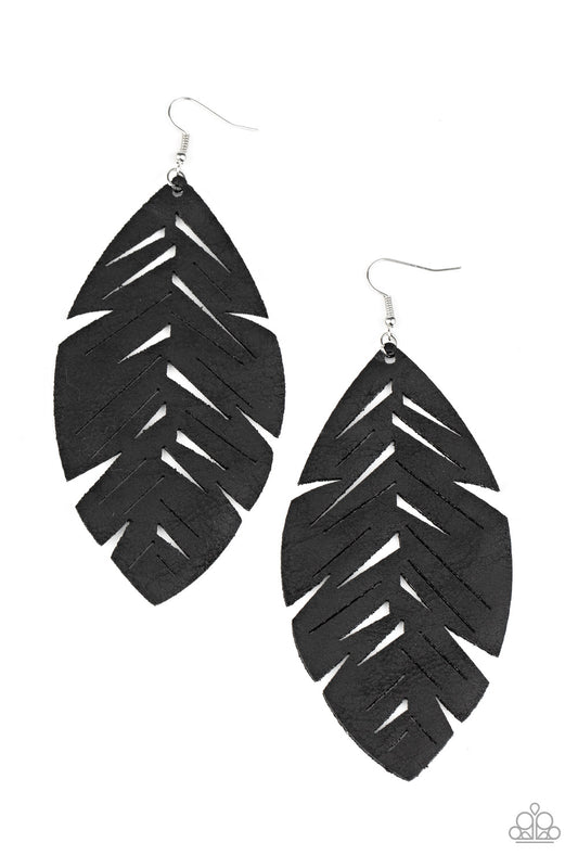 Paparazzi - I Want To Fly - Black Earrings