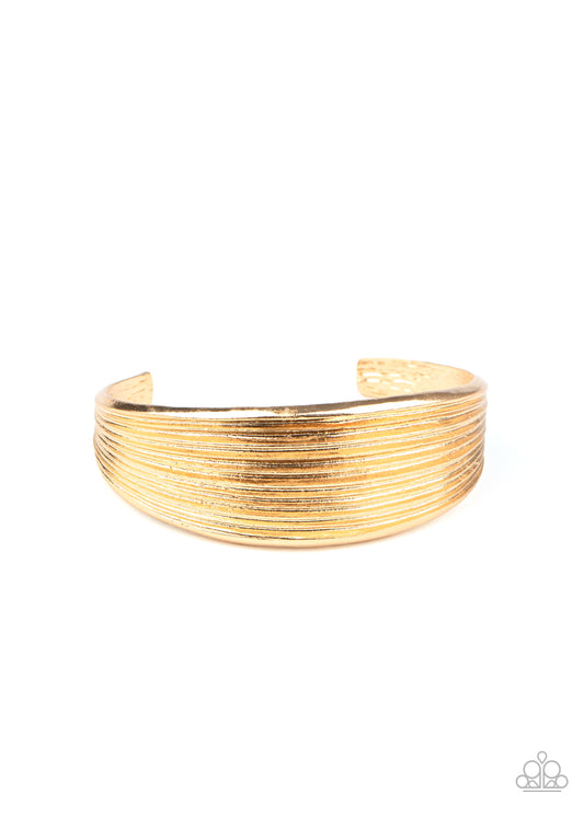 Paparazzi - Off The Cuff Couture - Gold Bracelet