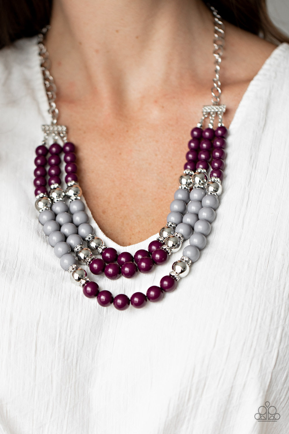 Paparazzi - BEAD Your Own Drum - Purple  Necklace
