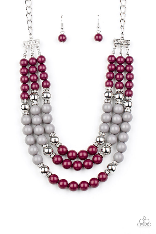 Paparazzi - BEAD Your Own Drum - Purple  Necklace