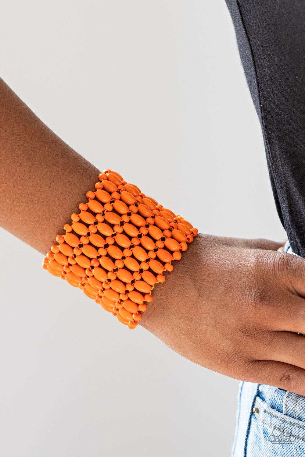 Paparazzi- Way Down In Kokomo - Orange Bracelet