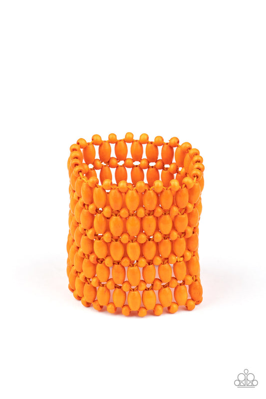 Paparazzi- Way Down In Kokomo - Orange Bracelet