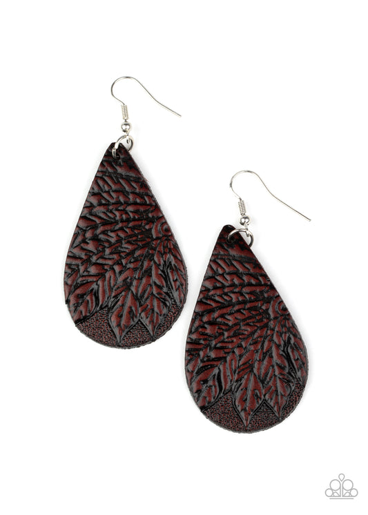 Paparazzi- Everyone Remain PALM! - Brown Earrings