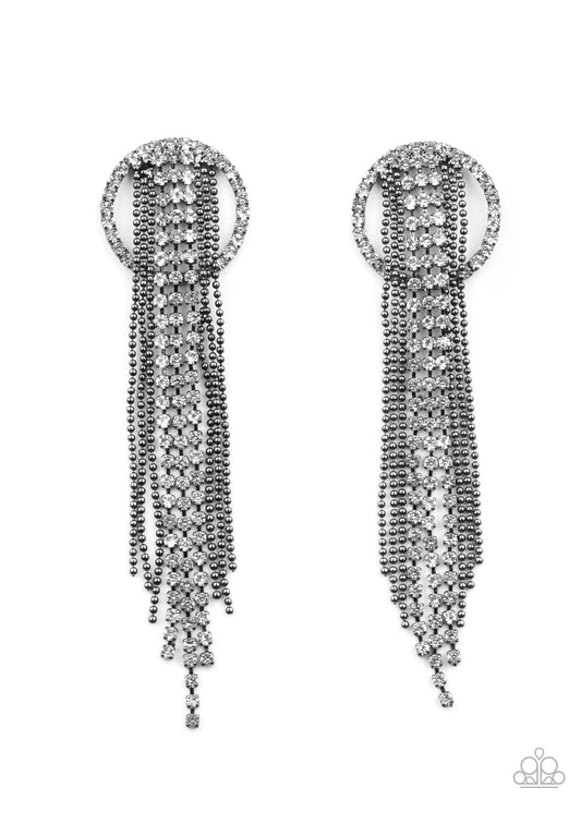 Paparazzi- Dazzle by Default - Black Earrings