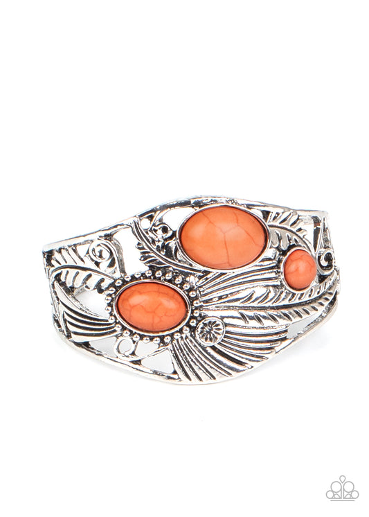 Paparazzi - Mojave Moods - Orange Bracelet