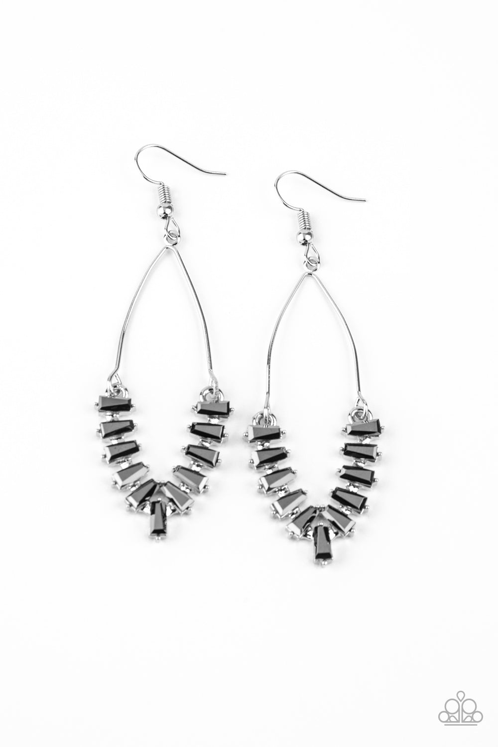 Paparazzi - Me, Myself, and ICE - Silver Earrings