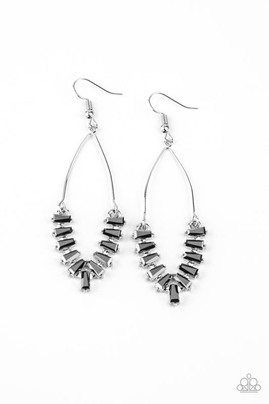 Paparazzi - Me, Myself, and ICE - Silver Earrings