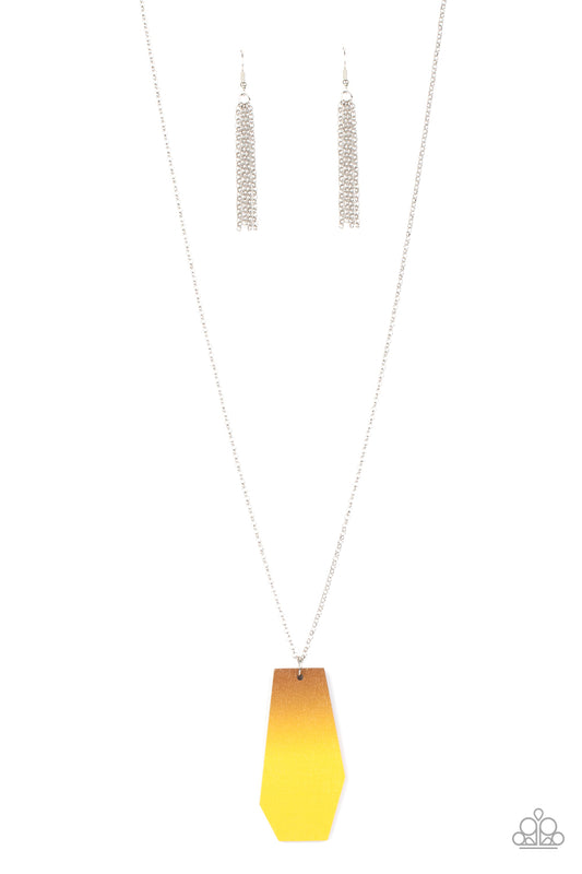 Paparazzi- Watercolor Skies - Yellow Necklace