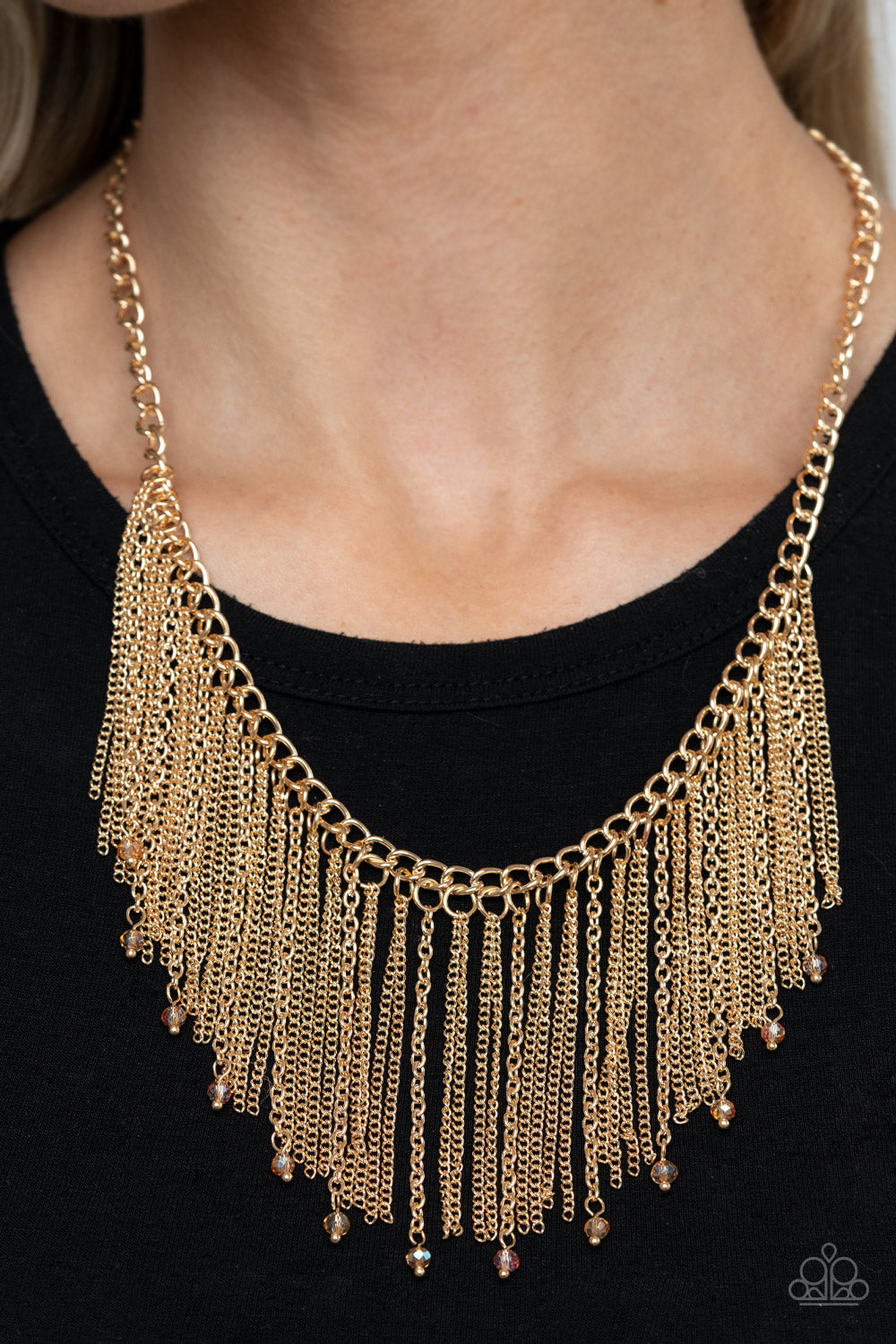 Paparazzi- Cue The Fireworks - Gold Necklace