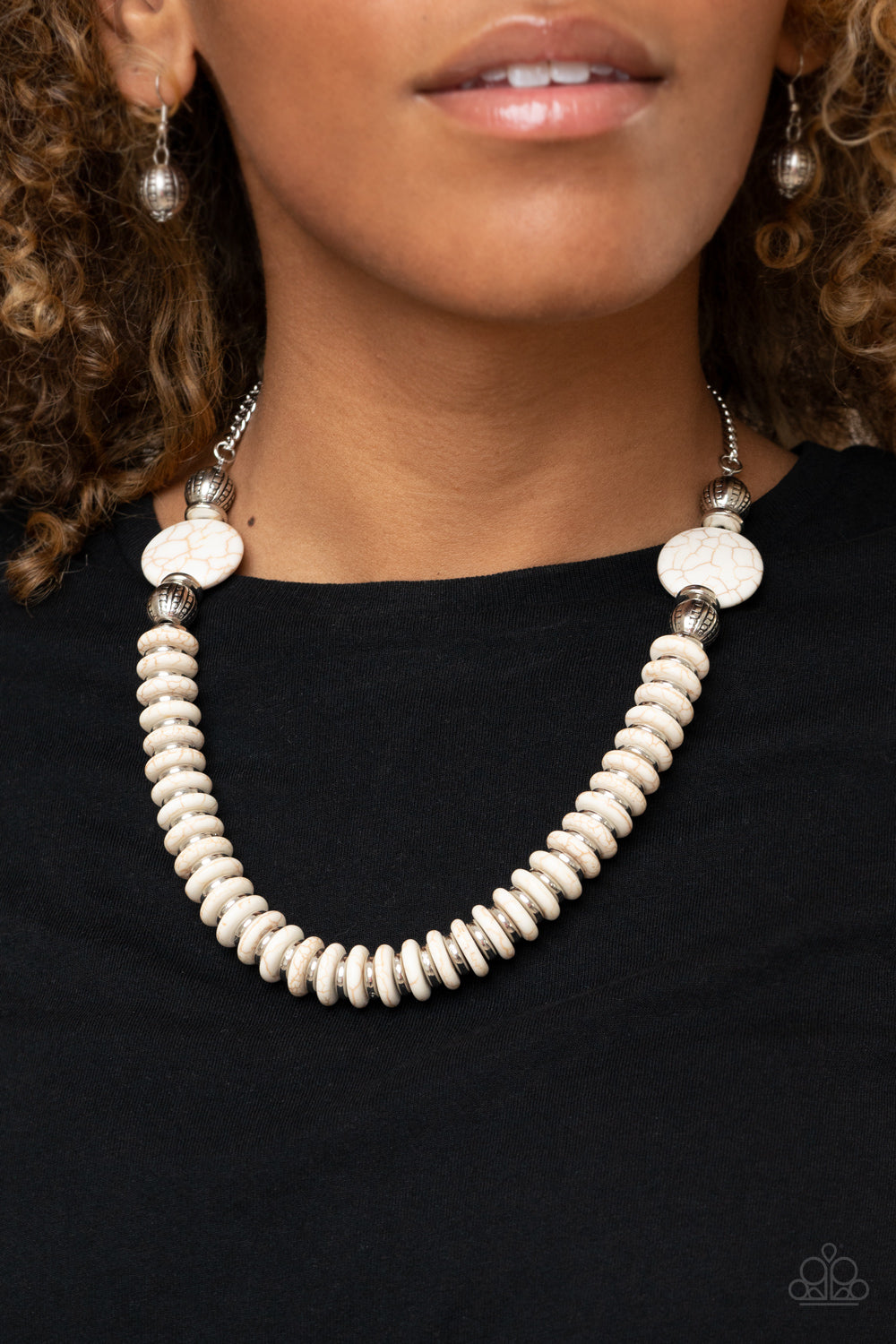 Paparazzi- Desert Revival - White Necklace and Eco Experience White Bracelet