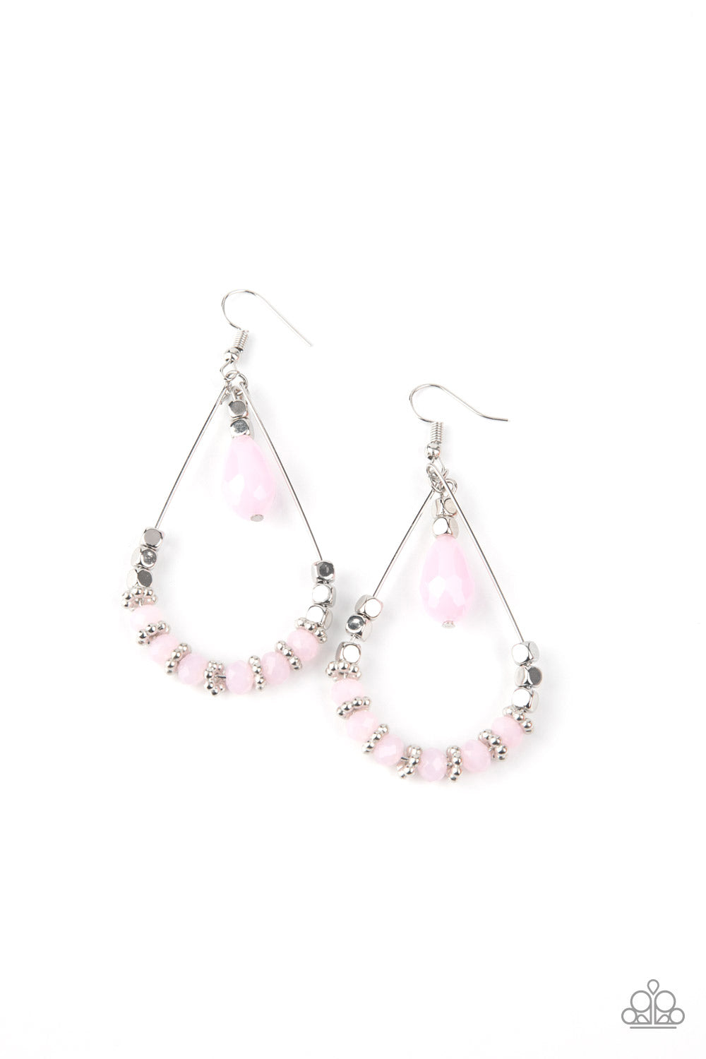 Paparazzi - Lovely Lucidity - Pink Earrings