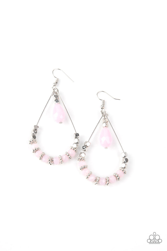 Paparazzi - Lovely Lucidity - Pink Earrings