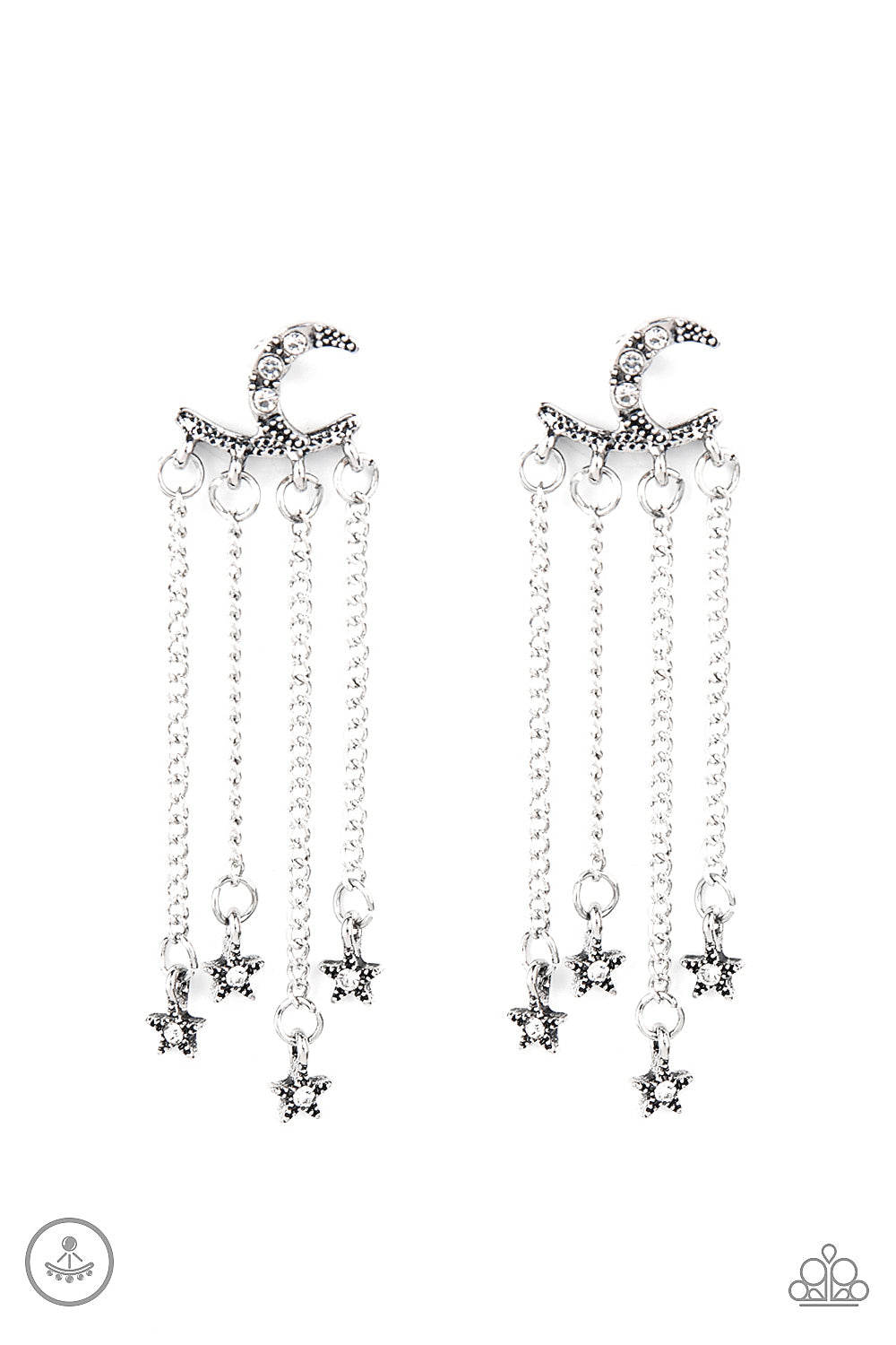 Paparazzi - Cosmic Goddess - White Earrings