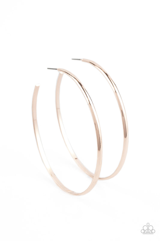 Paparazzi - Basic Bombshell - Rose Gold Earrings