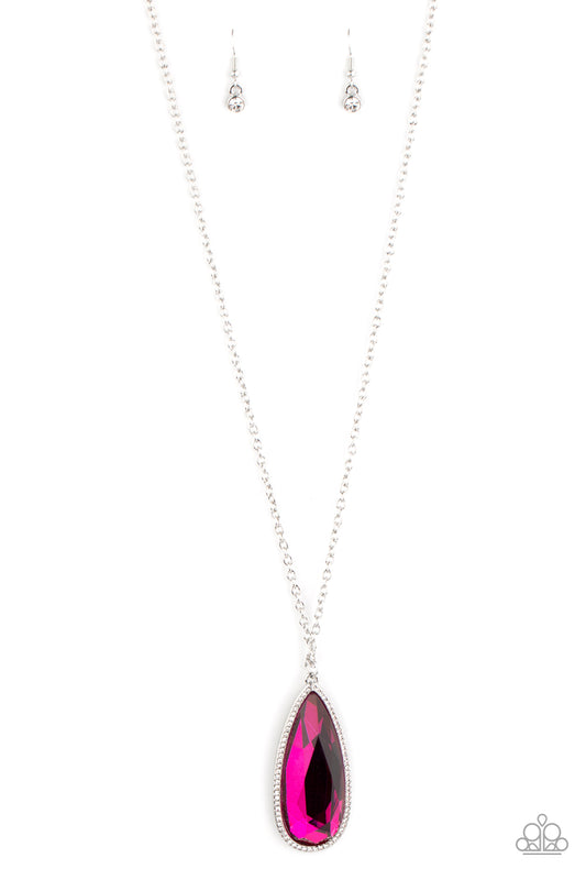 Paparazzi- Watch Out For REIGN - Pink Necklace