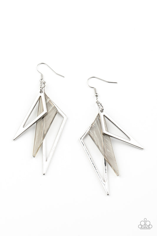 Paparazzi- Evolutionary Edge - Silver Earrings