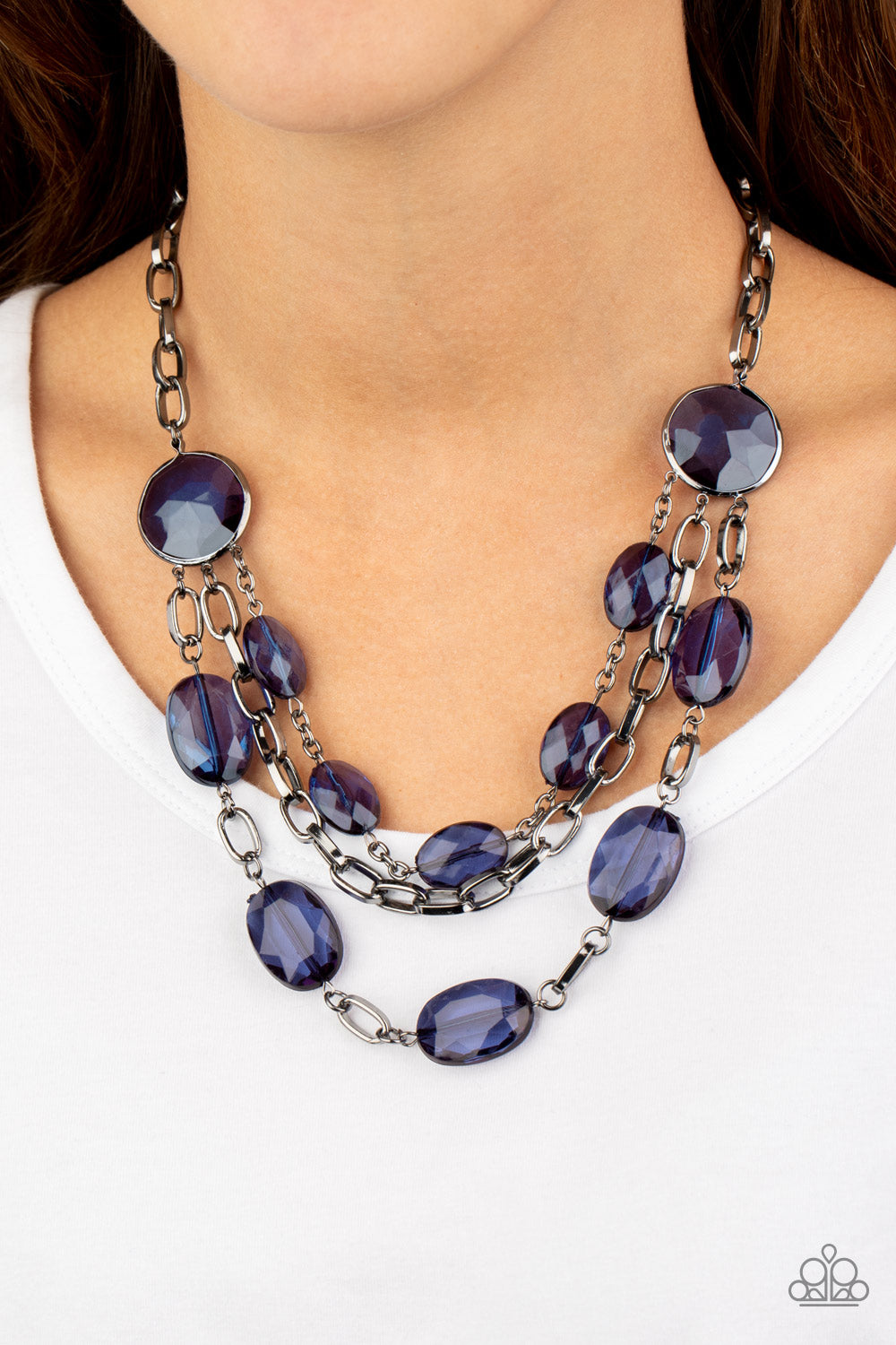 Paparazzi - I Need a GLOW-cation - Blue Necklace