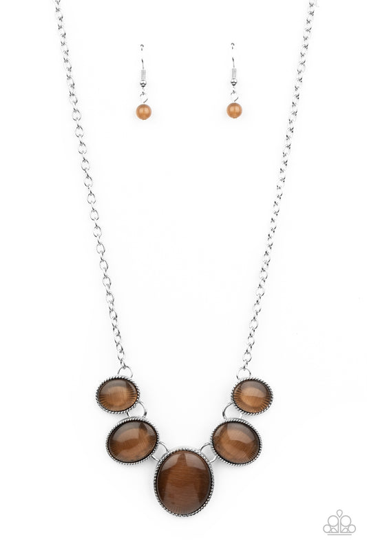 Paparazzi - One Can Only GLEAM - Brown Necklace