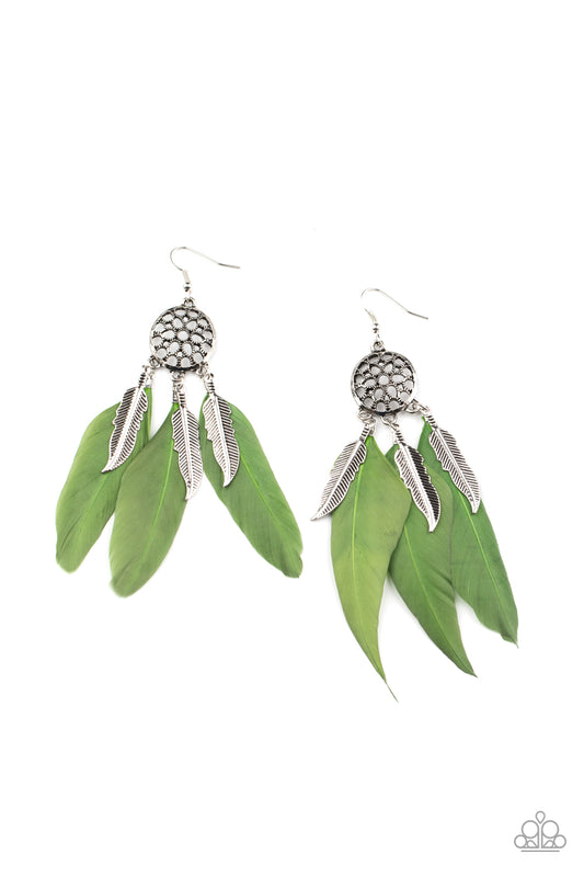Paparazzi - In Your Wildest DREAM-CATCHERS - Green Earrings