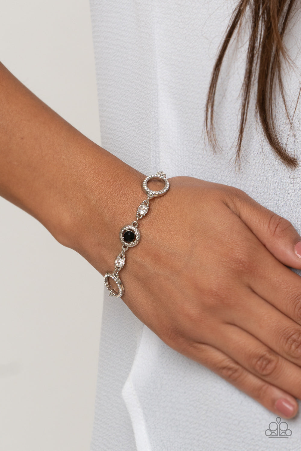 Paparazzi - Wedding Day Demure - Black Bracelet