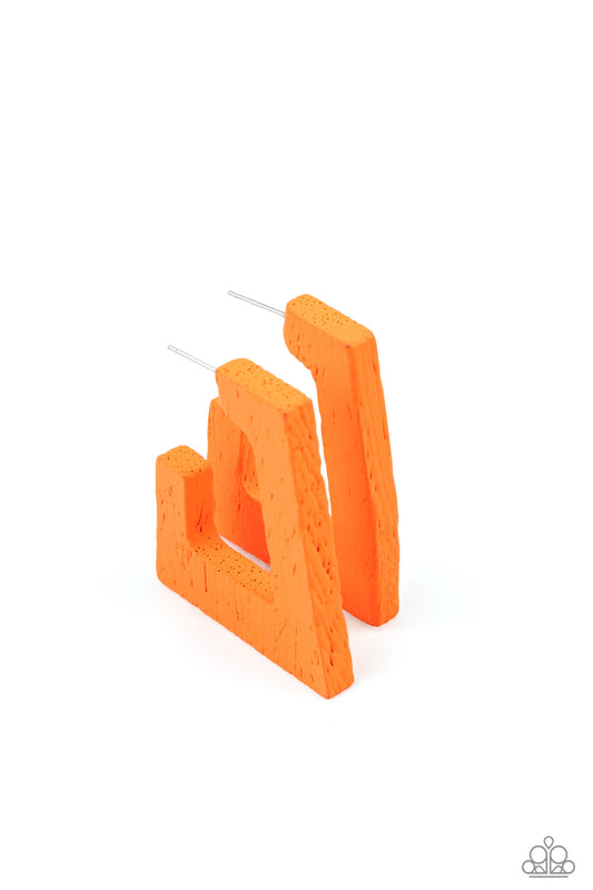 Paparazzi - The Girl Next OUTDOOR - Orange Earrings