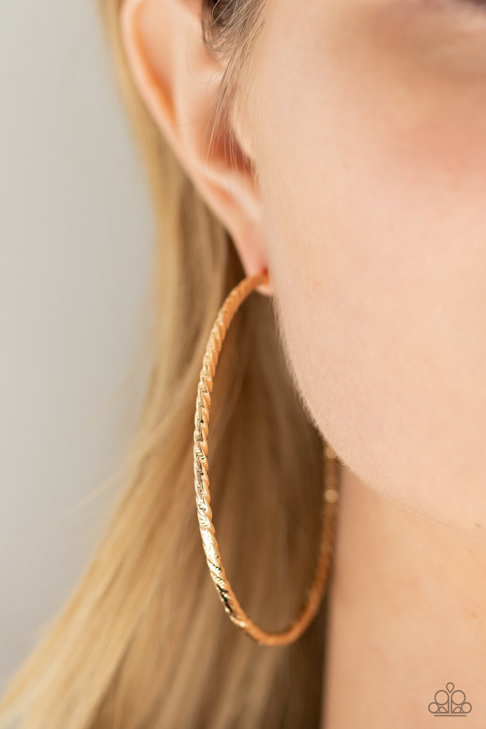 Paparazzi - Voluptuous Volume - Gold Hoop Earrings