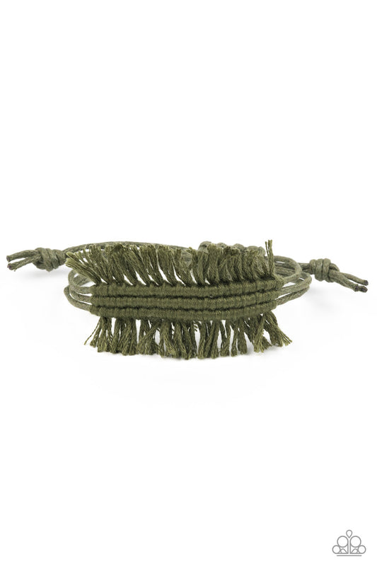 Paparazzi - Make Yourself at HOMESPUN - Green Bracelet